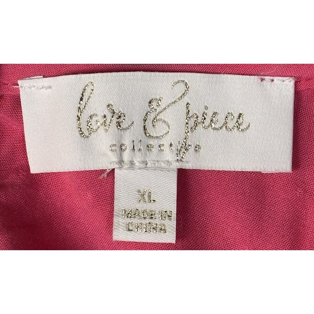 Love & Piece Women’s Size XL Sleeveless Halter Elastic Waist Top Pink - Picture 6 of 10